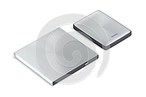 Portable optical disc drive and hard drive