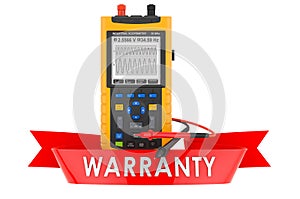 Portable oscillograph warranty concept. 3D rendering