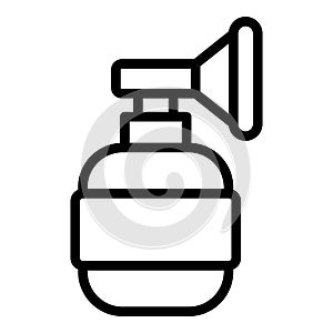 Portable oxygen mask icon outline vector. Nasal health