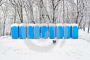 Portable plastic bio toilets
