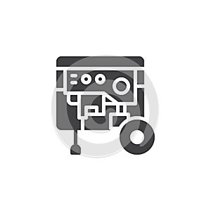 Portable power generator icon vector
