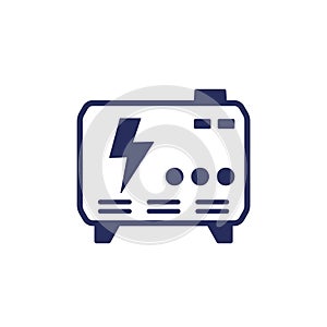 portable power generator icon on white