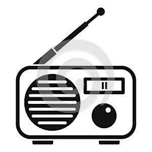 Portable radio icon, simple style