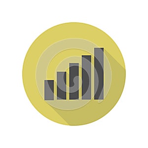 portable radio long shadow icon. Simple glyph, flat vector of web icons for ui and ux, website or mobile application