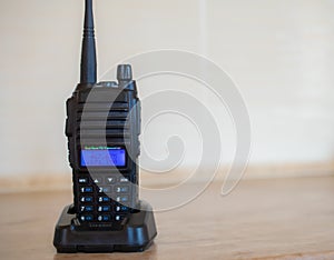 Portable radio transceiver. Portable CB Radio. Handheld walkie talkie photo