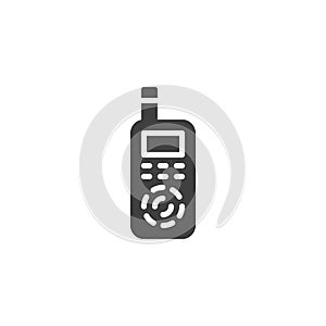 Portable radio transmitter vector icon