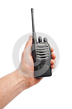 Portable radio Walkie-talkie in hand