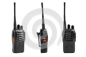 Portable radios Walkie-talkie on white