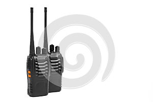 Portable radios Walkie-talkie on white