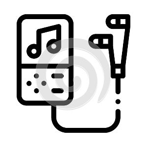 Portable Record Player With Headphones Vector