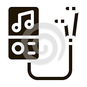 Portable Record Player With Headphones Vector
