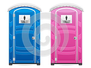 Portable restroom set