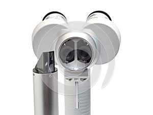 Portable slit lamp isolation on white