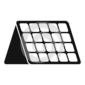 Portable solar panel icon simple vector. Converter cell