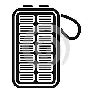 Portable solar panel icon simple vector. Power bank