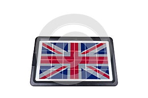 Portable solar panel in the shape of the Union Jack