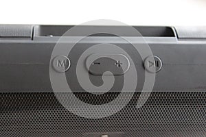 Portable Speaker Control Panel Close-Up