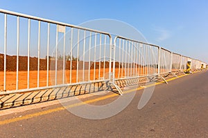 Portable Steel Fencing Road Construction photo