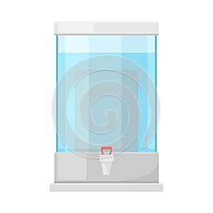 Portable Storage Container For Drinking Water With Filter Vector Illustration