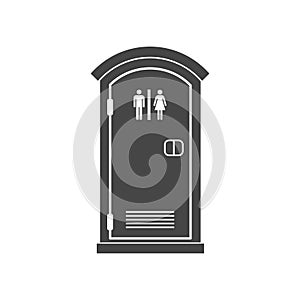 Portable toilet icon, eco toilet concept