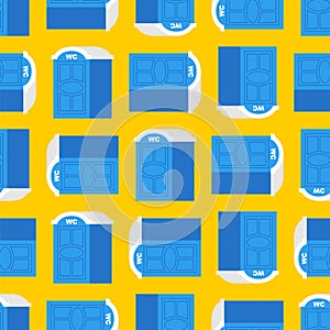 Portable toilet pattern seamless. WC Street palstic background. vector texture photo