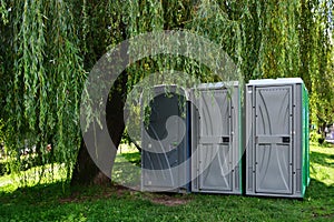 Portable toilets - outdoor portapotty photo