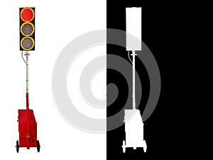 Portable traffic light powered by batteries