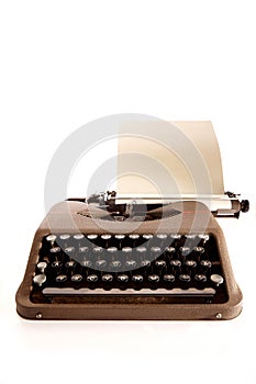 Portable typewriter and paper