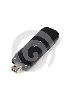 Portable usb modem on a white background.
