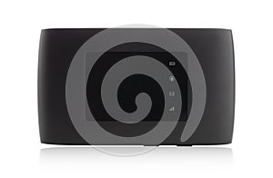 Portable usb router on a white background.