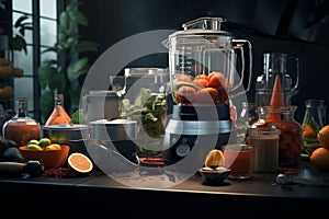 Portable and versatile food processors with multip