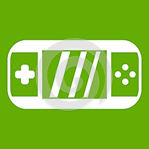 Portable video game console icon green