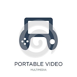 portable video game console icon in trendy design style. portable video game console icon isolated on white background. portable