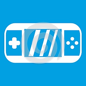 Portable video game console icon white