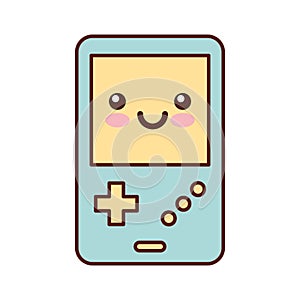 Portable video game console kawaii character