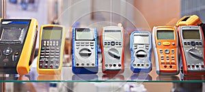 Portable voltmeters in store