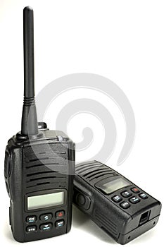 Portable walkie-talkie isolated on a white background