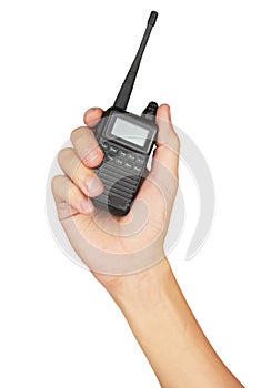 Portable walkie-talkie radio