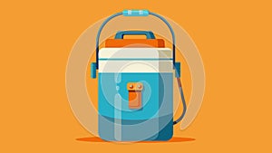 A portable water dispenser with a thermal lining to keep water cool during summer adventures.. Vector illustration.