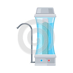 Portable Water Filter For Purification Flat Vector Illustration