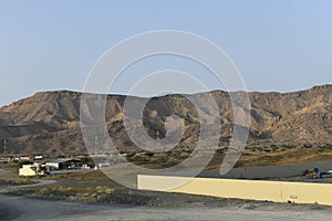 Portacabin house for labours : Muscat, Oman Road trip at the capital of Oman Muscat. Oman village life background.