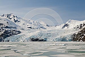 Portage Glacier and ice floes