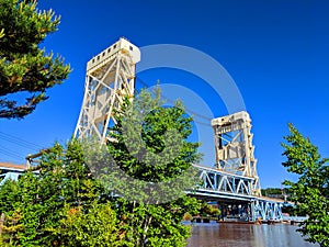 Portage Lake Lift Bridge Hancock Michigan