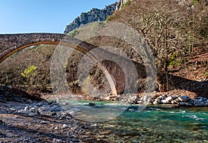 Portaikos bridge in Trikala Prefecture, Greece.