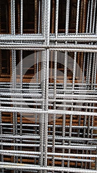 Portait of iron wiremesh at a building materials store