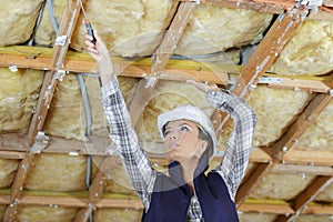 portait working on wood structure