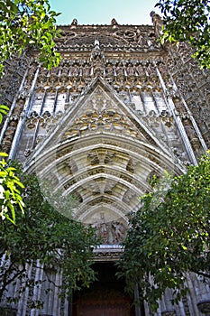 Portal of the cahtedral of Seville, Spain