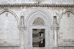 Portal of the cathedral in Koper