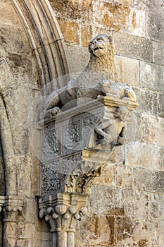 Portal of the Cathedral of Saint Mark in Korcula