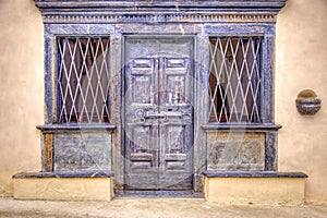 Portal of Chapel of Saint Roch, Carona, Italy photo